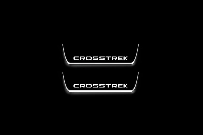 Subaru Crosstrek II 2017-2022 LED Door Sills With Logo Crosstrek