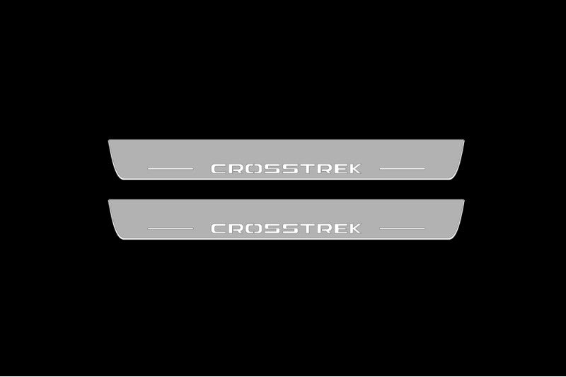 Subaru Crosstrek II 2017-2022 LED Door Sills With Logo Crosstrek Subaru Led Door Sills opdesign