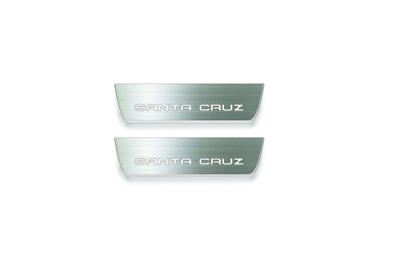Hyundai Santa Cruz 2021+ LED Door Sills PRO With Logo Santa Cruz