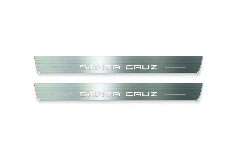 Hyundai Santa Cruz 2021+ LED Door Sills PRO With Logo Santa Cruz