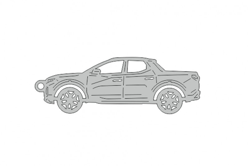 Car Keychain for Hyundai Santa Cruz 2021+ (type STEEL) Keychains opdesign