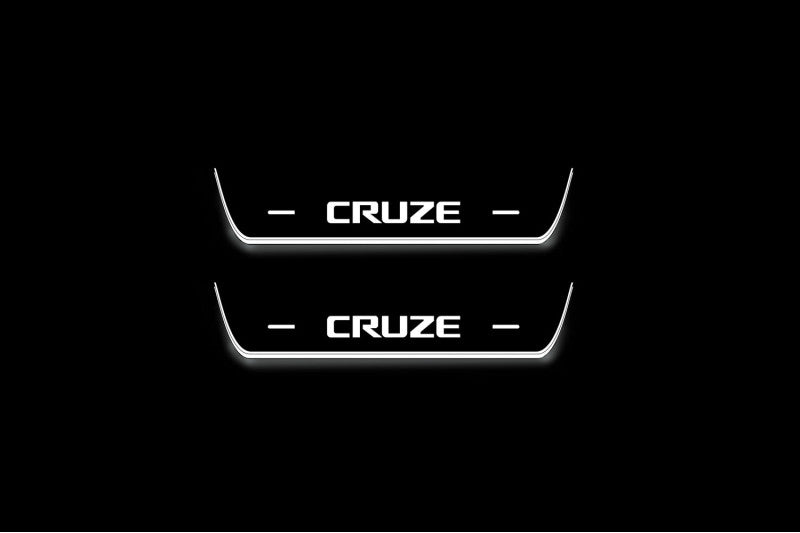 Chevrolet Cruze I 2008-2016 Door Sill Protectors With Logo Cruze