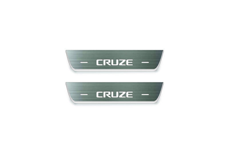 Chevrolet Cruze I 2008-2016 Door Sill Protectors With Logo Cruze