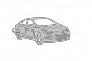 Car Keychain for Chevrolet Cruze II 2016+ (type 3D) Keychains opdesign
