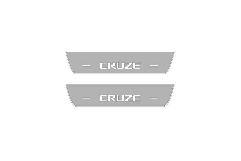 Chevrolet Cruze I 2008-2016 LED Door Sill With Cruze Logo Chevrolet Led Door Sills opdesign