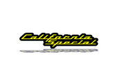 Ford Mustang tailgate trunk rear emblem with California Special logo Ford emblems decoinfabric BLACK YELLOW