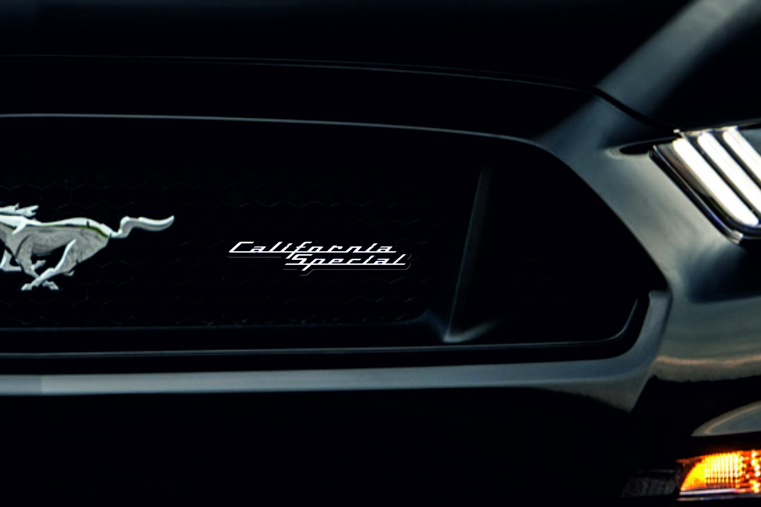 Ford Mustang Radiator grille emblem with California Special logo