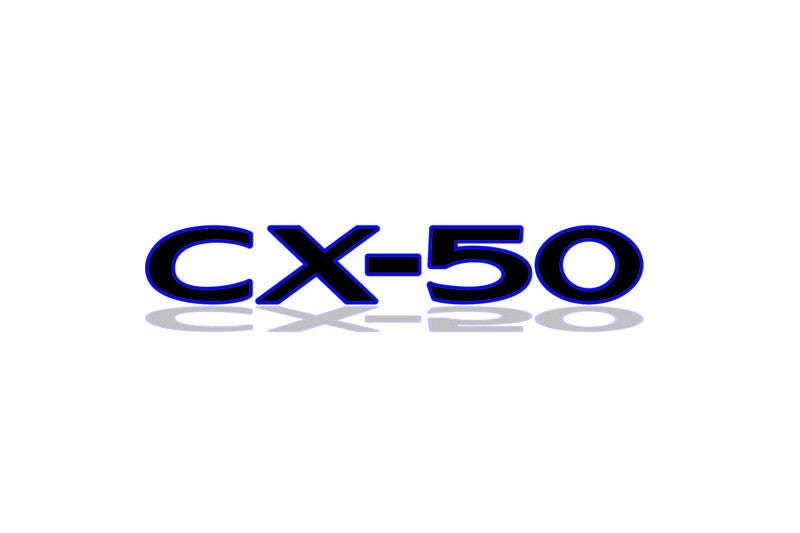 Mazda CX-50 2022+ tailgate trunk rear 3D emblem with CX-50 logo (type MIXT) Mazda emblems decoinfabric