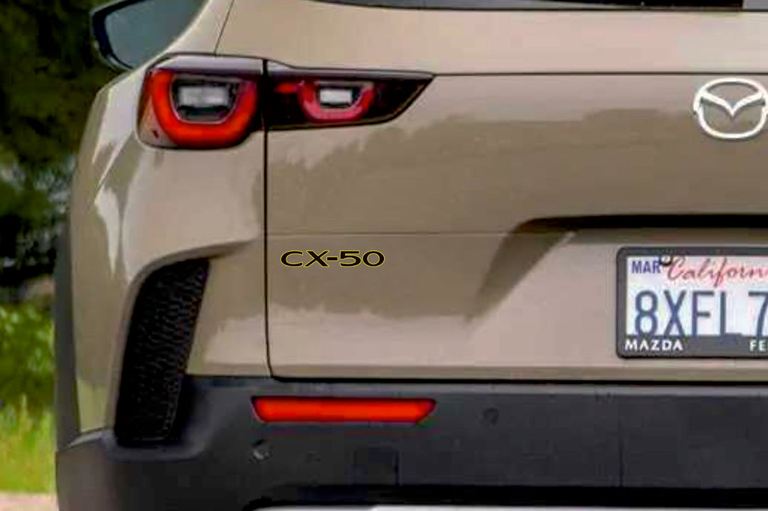Mazda CX-50 2022+ tailgate trunk rear 3D emblem with CX-50 logo (type MIXT) Mazda emblems decoinfabric