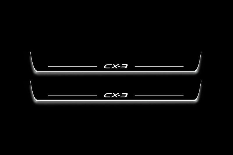 Mazda CX-3 2015+ Door Sill Lights With Logo CX-3