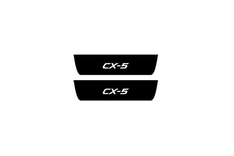 Mazda CX-5 I 2012-2017 Led Door Sill Pro With Logo CX-5 (Premium Painting) Mazda Led Door Sills PRO opdesign