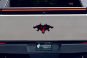 Tesla Cybertruck tailgate trunk rear emblem with Cyberbeast logo (BIG SIZE) Tesla emblems decoinfabric