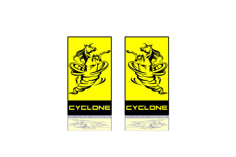 Ford Mustang emblem for fenders with Cyclone logo