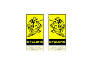 Ford Mustang emblem for fenders with Cyclone logo Ford emblems decoinfabric BLACK YELLOW