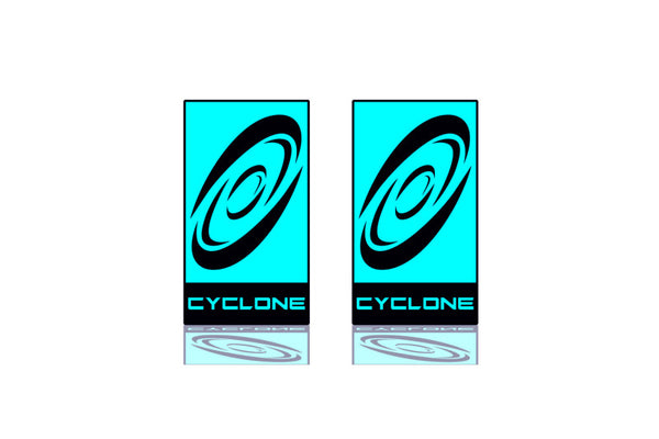 Ford Mustang emblem for fenders with Cyclone logo (Type 2)