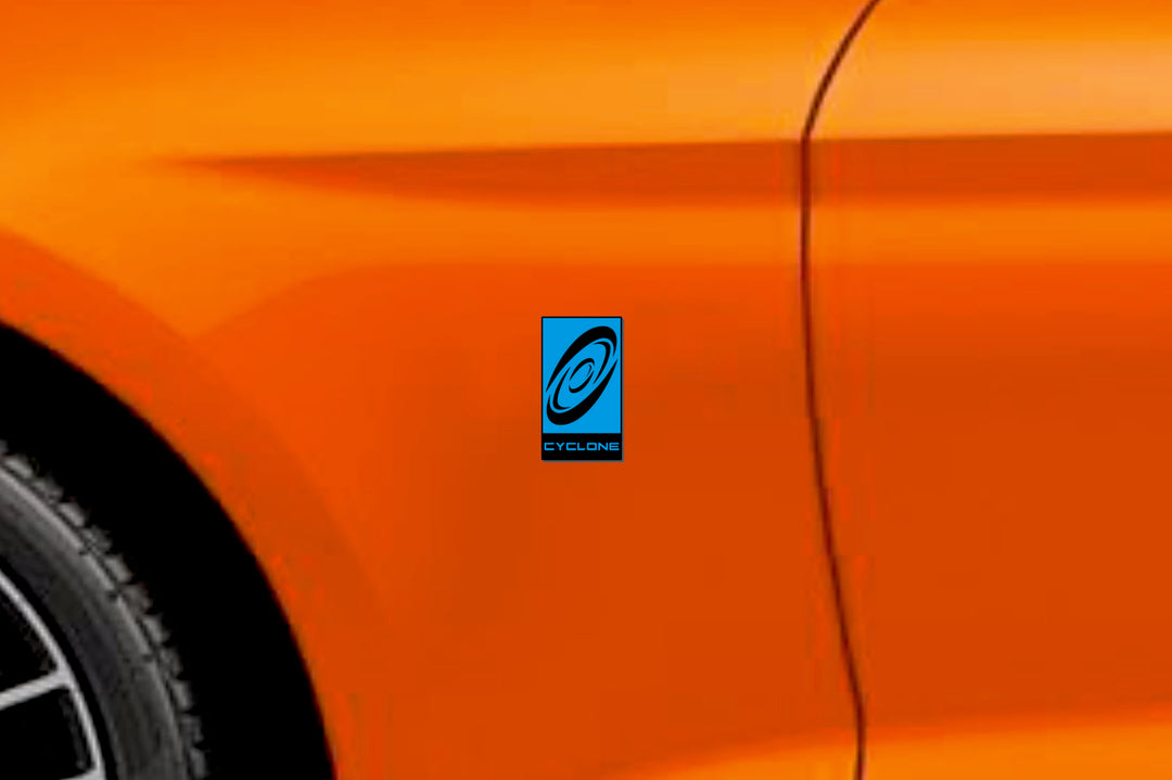 Ford Mustang Emblem & Badges set with Cyclone logo (Type 2) Ford emblems decoinfabric