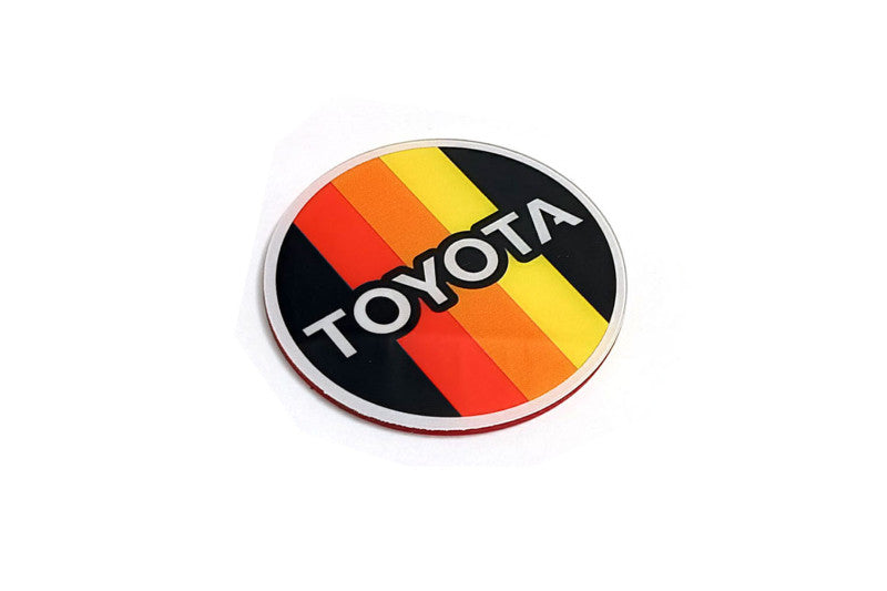 Toyota Radiator grille emblem with Toyota Tricolor logo