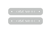 Stainless Steel Floor Mats Emblems Set Badges with Daewoo Logo Car Mats Badges Decoin