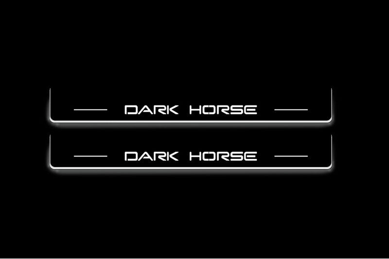 Ford Mustang VII 2023+ Illuminated LED Door Sill Plates With Dark Horse Logo