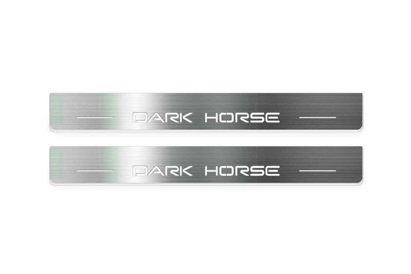 Ford Mustang VII 2023+ Illuminated LED Door Sill Plates With Dark Horse Logo
