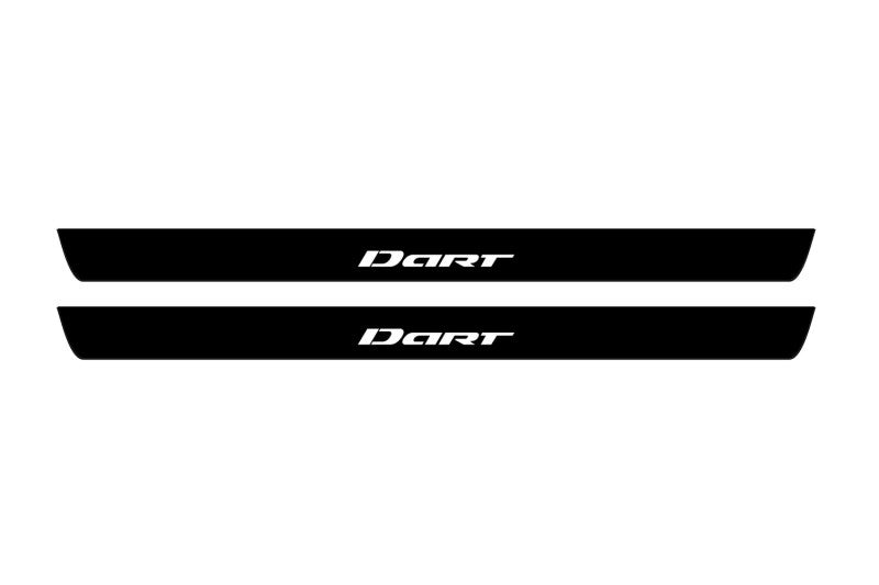 Dodge Dart 2013-2016 Led Door Sill Pro With Logo Dart (Premium Painting) Dodge Led Door Sills PRO opdesign
