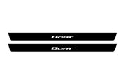 Dodge Dart 2013-2016 Led Door Sill Pro With Logo Dart (Premium Painting) Dodge Led Door Sills PRO opdesign