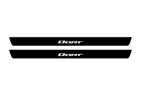 Dodge Dart 2013-2016 Led Door Sill Pro With Logo Dart (Premium Painting)