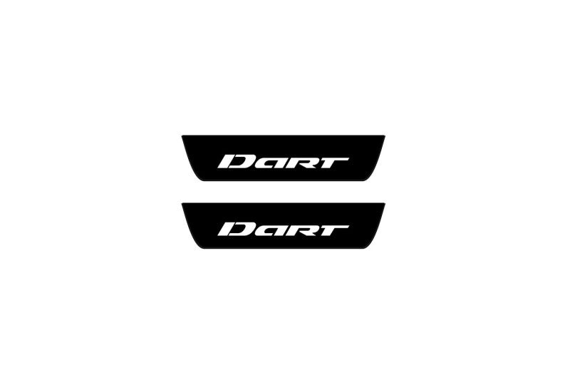 Dodge Dart 2013-2016 Led Door Sill Pro With Logo Dart (Premium Painting)