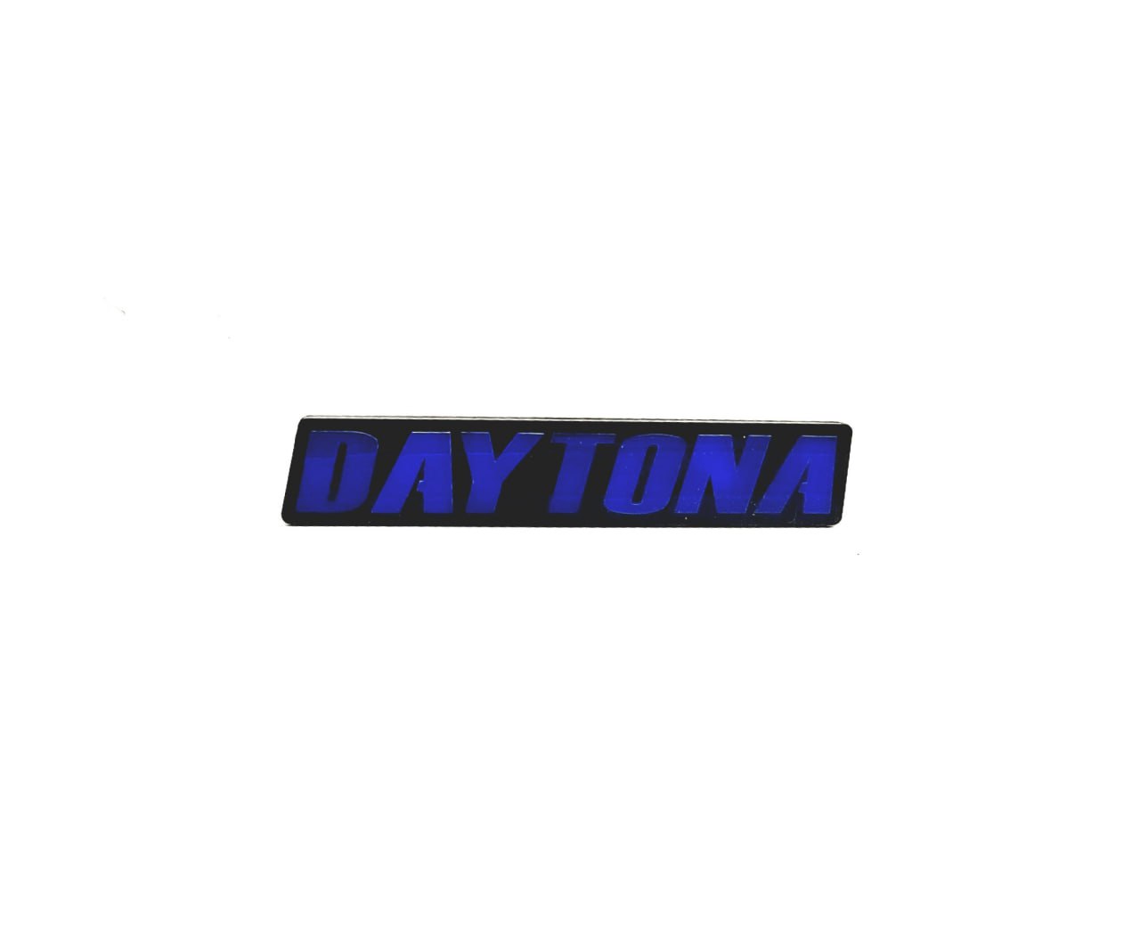 Dodge Challenger trunk rear emblem between tail lights with Daytona logo Dodge emblems decoinfabric BLACK BLUE