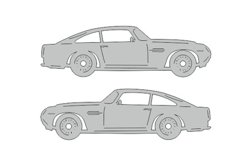 Aston Martin DB4 (1958-1963) Floor Mat Emblem Set – Stainless Steel Badges Car Mats Badges Decoin