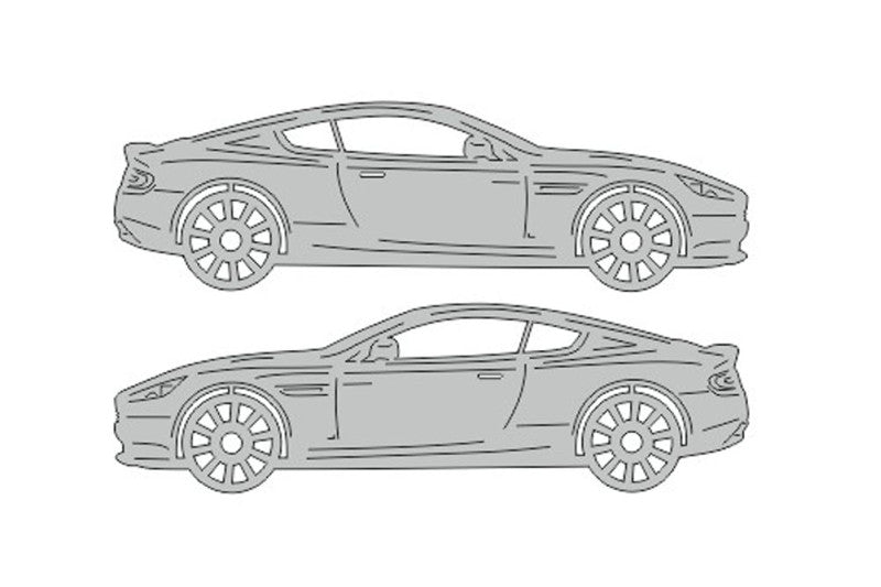 Aston Martin DB9 (2004-2016) Floor Mat Emblem Set – Stainless Steel Badges Car Mats Badges Decoin