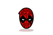 Radiator grille emblem with Dead Pool logo Custom design emblems decoinfabric