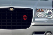 Radiator grille emblem with Dead Pool logo Custom design emblems decoinfabric
