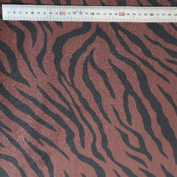 Adhesive span suede animal pattern fabric brown zebra Adhesive Span Suede Animal Pattern Fabric Decoin Fabric