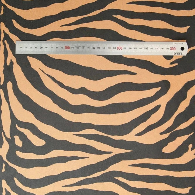 Adhesive span suede animal pattern fabric large mocha zebra Adhesive Span Suede Animal Pattern Fabric Decoin Fabric