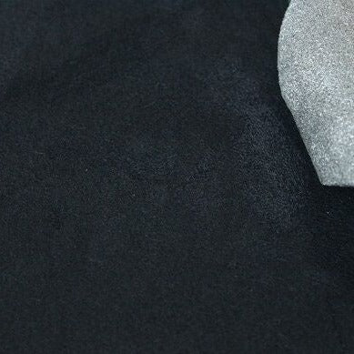 Adhesive sponge span fabric 3mm black - decoinfabric
