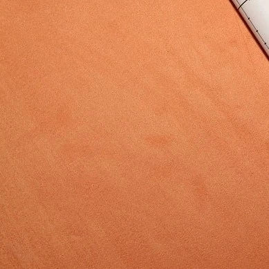 Adhesive suede span high pile texture fabric orange - decoinfabric