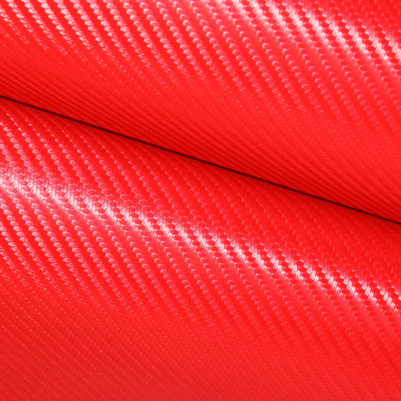Adhesive carbon line texture fabric red - decoinfabric
