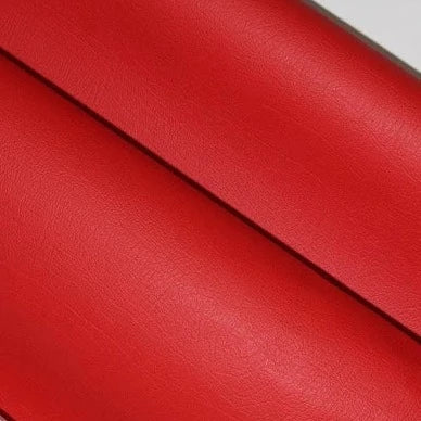 Adhesive faux leather original texture fabric red