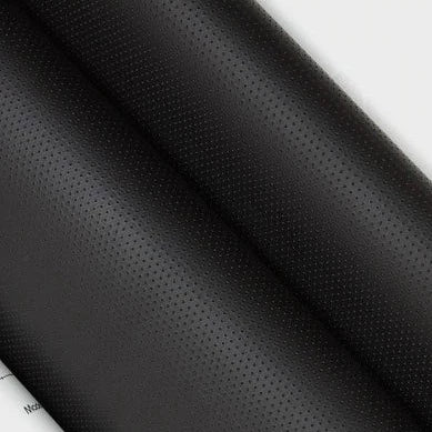 Adhesive faux leather perforation texture fabric black