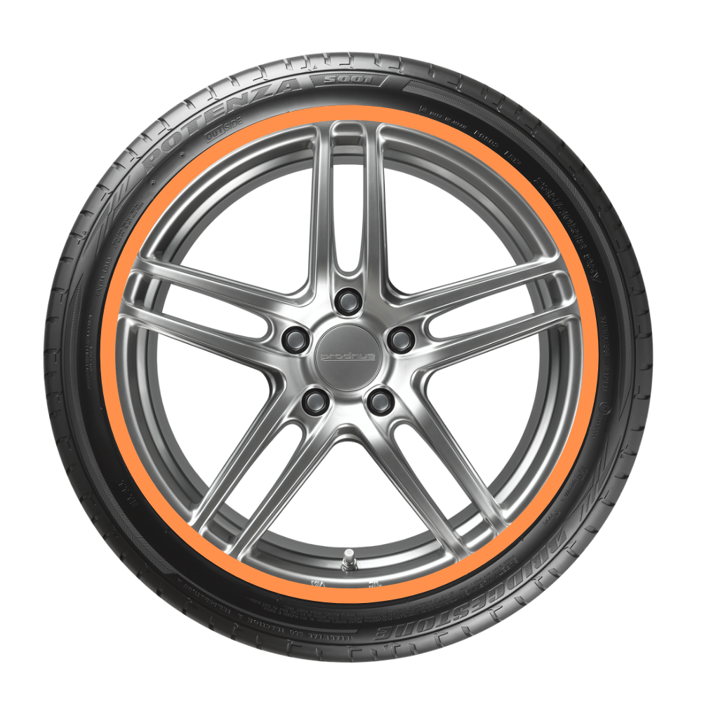 Decoin car rim protectors orange rim Decoin Fabric 14