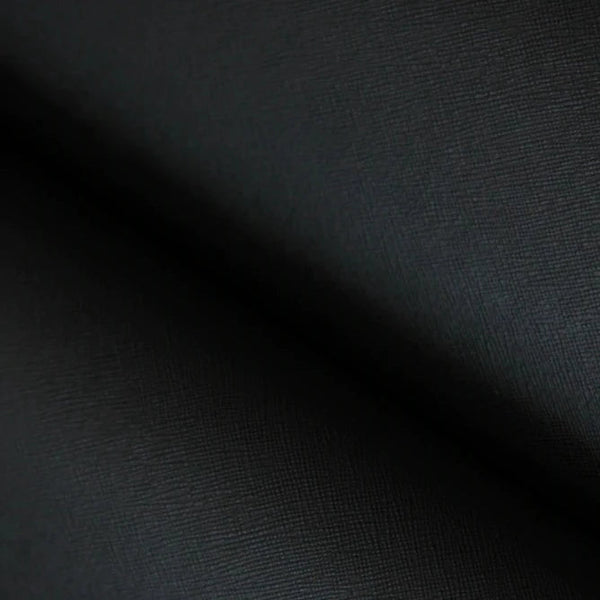 Adhesive faux leather vinyl texture fabric black