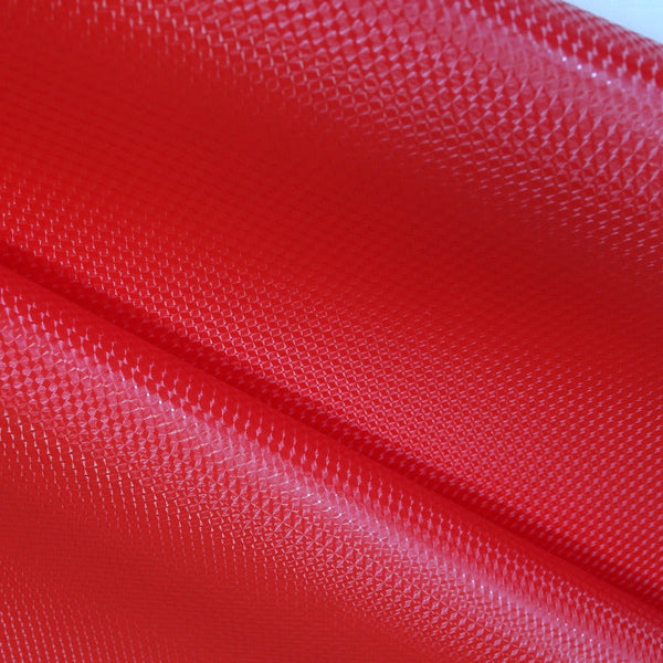 Adhesive carbon wave texture fabric red