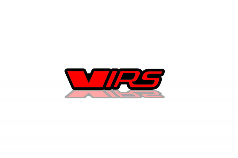 Skoda Radiator grille emblem with VRS logo (Type 2) Skoda emblems decoinfabric BLACK RED