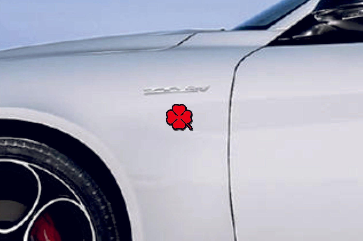 Alfa Romeo emblem for fenders with Alfa Romeo Corse logo Alfa Romeo emblems decoinfabric BLACK RED