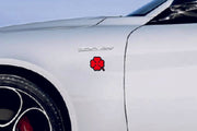Alfa Romeo emblem for fenders with Alfa Romeo Corse logo Alfa Romeo emblems decoinfabric BLACK RED
