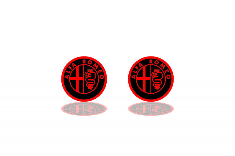 Alfa Romeo emblem for fenders with Alfa Romeo logo Alfa Romeo emblems decoinfabric RED BLACK
