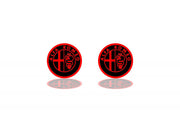 Alfa Romeo emblem for fenders with Alfa Romeo logo Alfa Romeo emblems decoinfabric RED BLACK