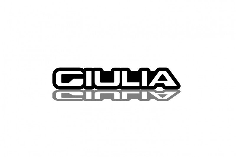 Alfa Romeo Emblem & Badges set with Giulia logo Alfa Romeo emblems decoinfabric BLACK WHITE