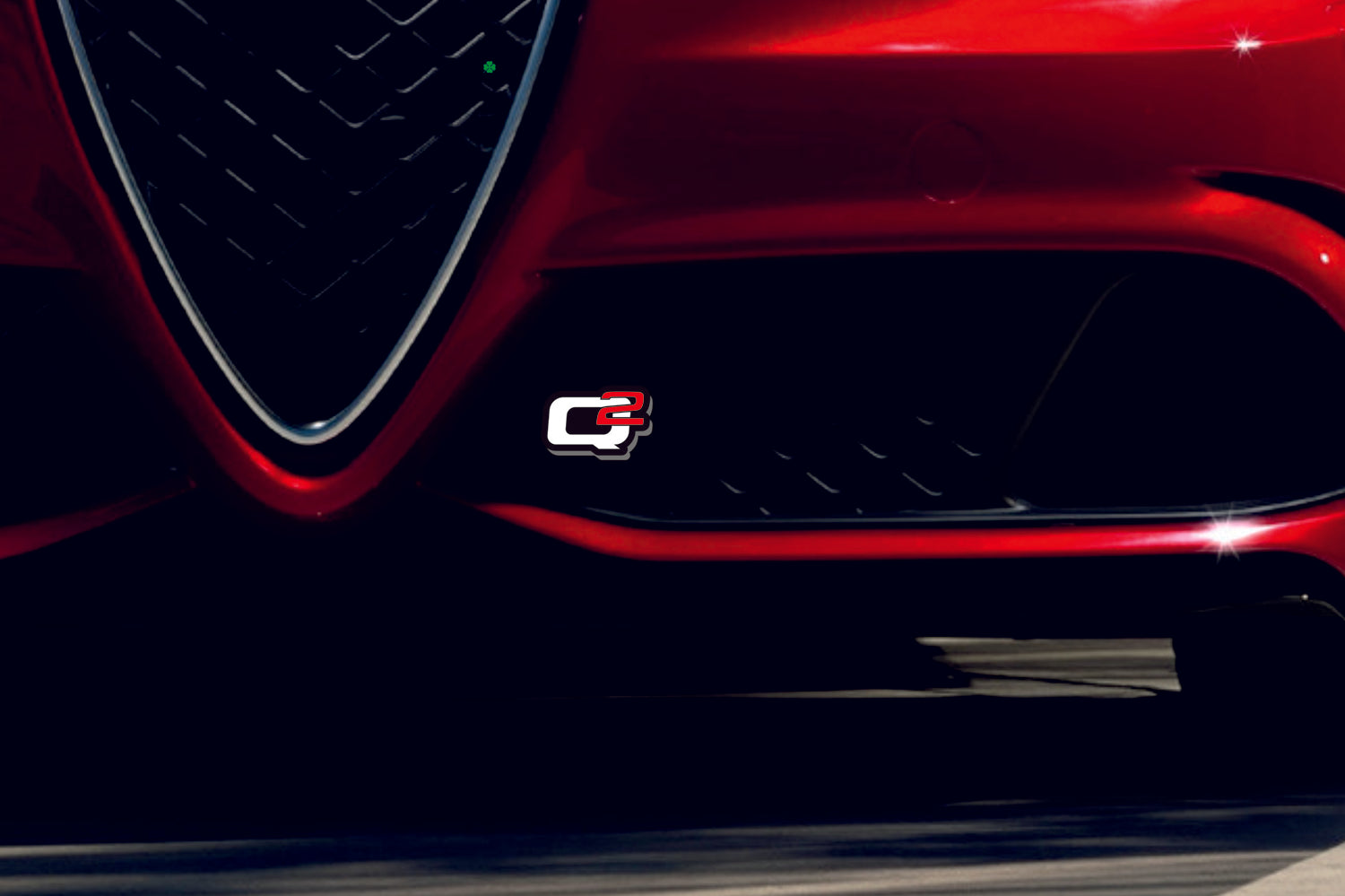 Alfa Romeo Emblem & Badge Set - Grille and Tailgate Q2 logo Alfa Romeo emblems decoinfabric